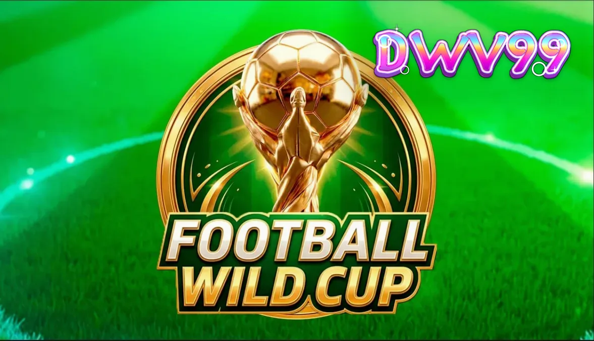 Tampilan visual slot Football Wild Cup dengan latar belakang stadion sepak bola.